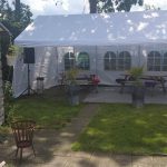 Opgezette Partytent 3x6